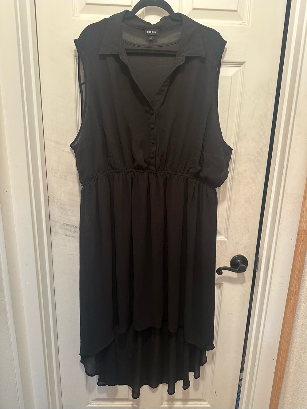 torrid Black Sleeveless High-Low Shirt Dress